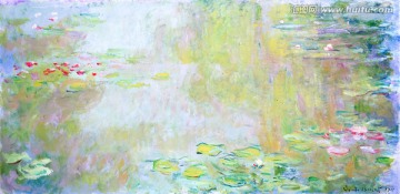 莫奈作品抽象油畫
