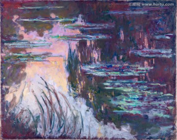 莫奈作品抽象油畫