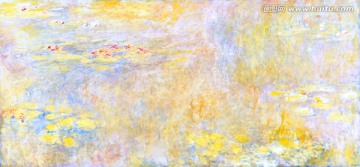 莫奈作品抽象油畫