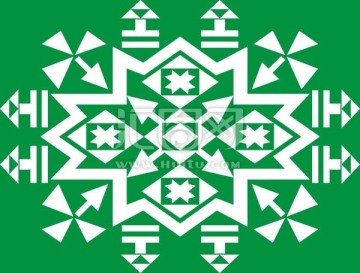 矢量 雪花抽象幾何圖