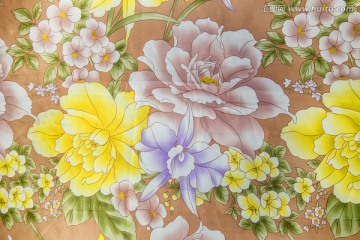 絲綢花鳥圖案 未分層