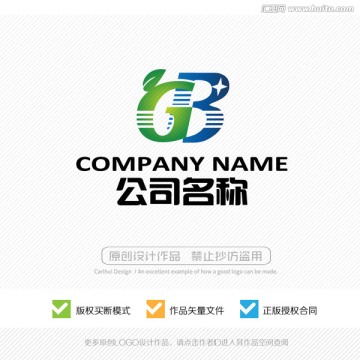 GB字母 LOGO 标志设计