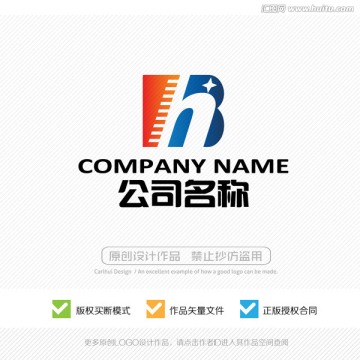 Bh字母 LOGO設計