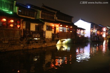 七里山塘老街夜景