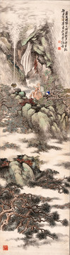 汪峻 壽仙圖軸 未分層