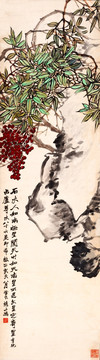 趙士鴻 天竹圖軸 未分層
