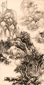 鄭午昌 山水圖軸 未分層