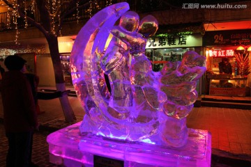 哈尔滨市 中央大街 冰灯