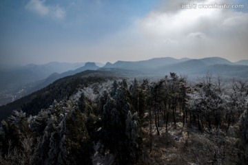 仰天山雾淞 冬 雪 雾淞 雾