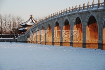 北京颐和园雪