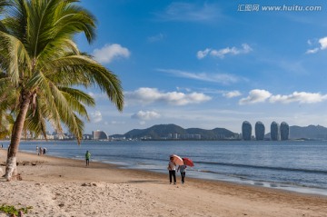 海南三亚湾风光