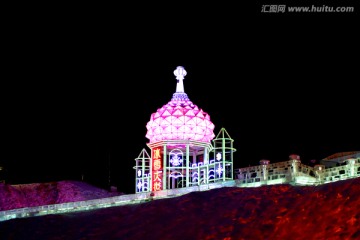 冰雕 冰雪 建筑 冰灯 夜景