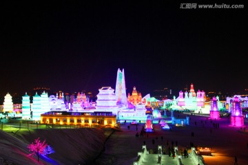 冰雕 冰雪 建筑 冰灯 夜景