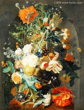 欧式古典花卉油画 画廊专稿