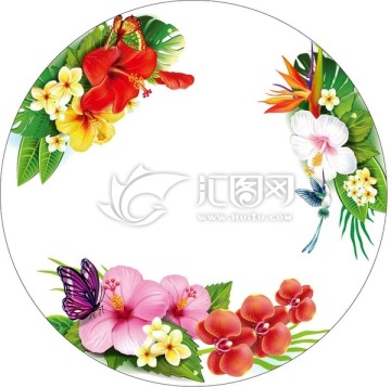 矢量花草圖