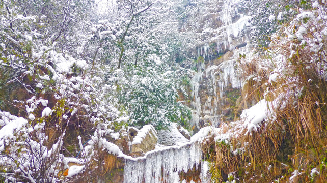 冰挂 冰瀑 黄连河