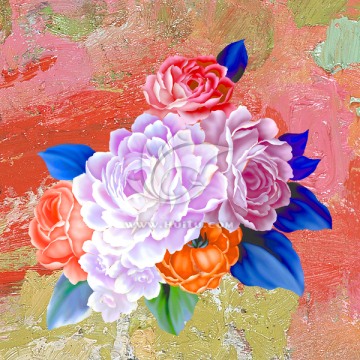 花 油畫