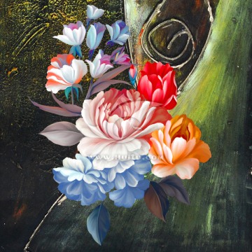 油畫 花