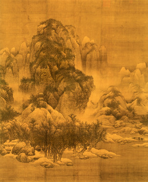 范寬 雪景寒林圖 未分層