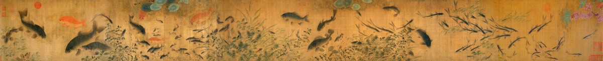 劉寀 群魚戲瓣圖卷 未分層