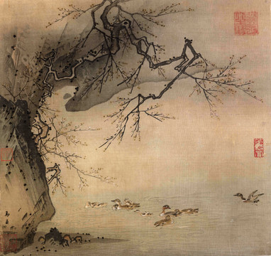 馬遠(yuǎn) 梅石溪鳧圖 未分層