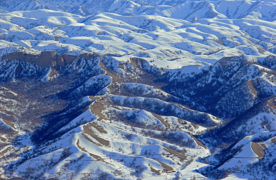 鸟瞰福寿山 天山 雪山