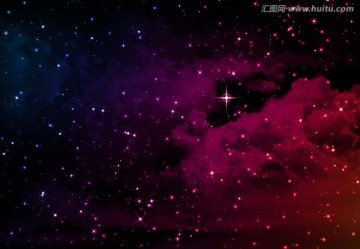 紫色夜空 星空