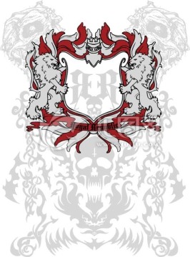 雙獅 骷髏