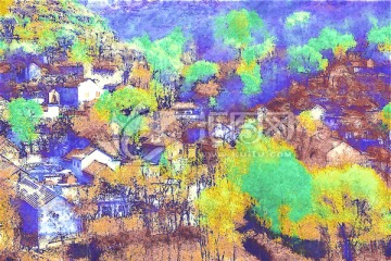 山村风景画