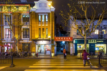 上海街景夜色