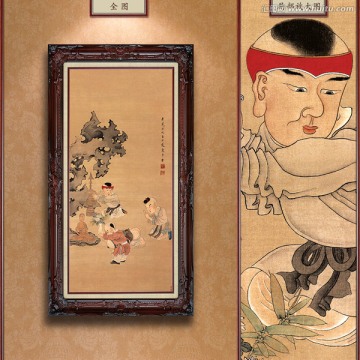 陳洪綬 童子禮佛圖 未分層