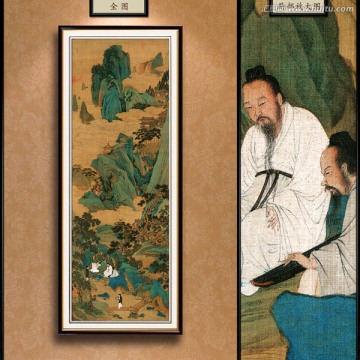 仇英 桃源仙境圖 未分層