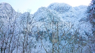 雪景 悬崖绝壁