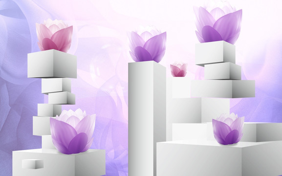3D方塊蓮花（tif分層）