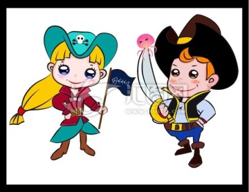 卡通海盜 可愛