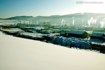 冬季北部山村