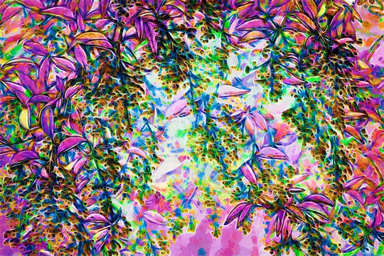 裝飾畫 抽象葉子 無分層