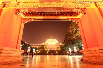 重庆夜景 人民大礼堂（高清）