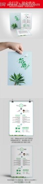 綠色植物創(chuàng)意簡潔求職簡歷
