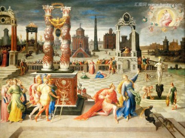 欧式古典宗教人物油画