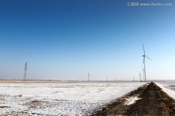 变压器 风力发电 大风车 公路