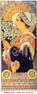 阿爾豐斯穆夏繪畫(huà)藝術(shù)作品