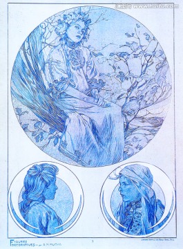 阿爾豐斯穆夏繪畫藝術(shù)作品