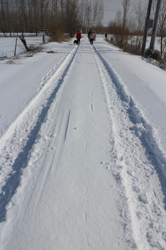 雪路车辙