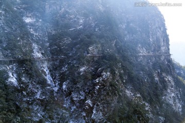 武功山雪景栈道