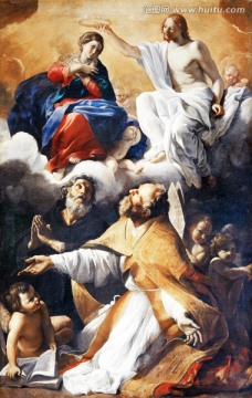 圣母耶稣宗教人物油画