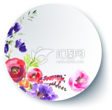 盤子設(shè)計(jì)花卉 分層