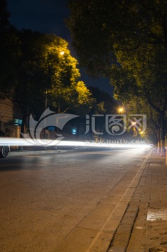 城市道路 夜景