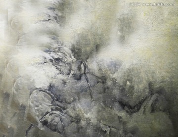 水墨潑墨抽象油畫