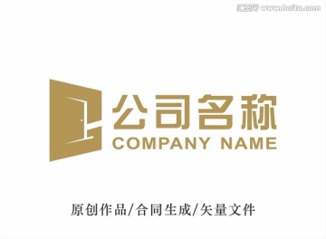 G字母门logo 标志设计